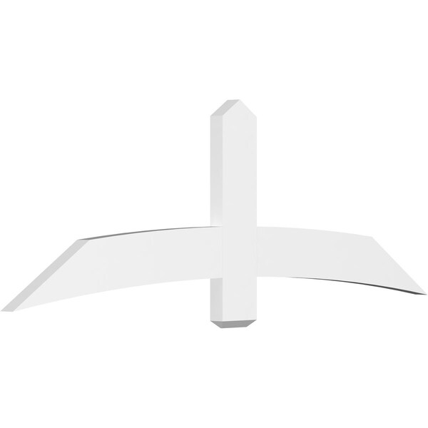 Ekena Millwork Bellingham Architectural Grade PVC Gable Bracket, 72"W x 24"H x 2"D x 6"F, 8/12 Pitch GBP072X24X0206BEL00 - main